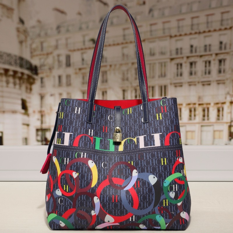 Tote Bag Leather Monogram - 럭셔리 여성용 우아한 대용량 토트백 프린트