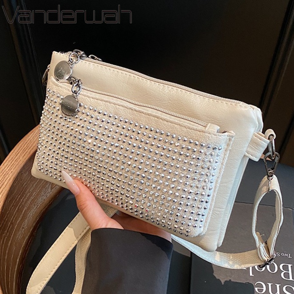 Luxury Bags Levels - 맞춤형 A급 라인스톤 반짝이는 3중 가방