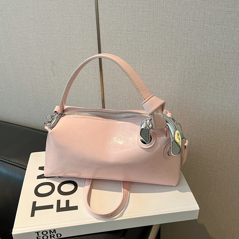 Top Handle Patent Bag - 여성 패션 글로시 페이턴트 PU 가죽