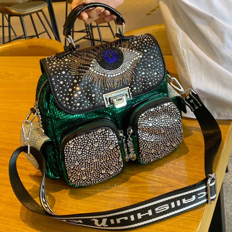 Luxury Bags Women Brands - 여성용 대용량 숄더백, 여행용 다이아몬드 PU
