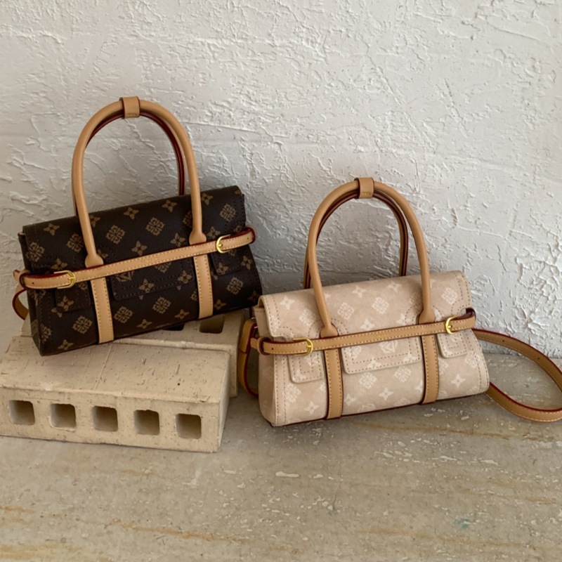 Tote Bag Leather Monogram - 클래식 빈티지 모노그램 미니 토트 크로스바디