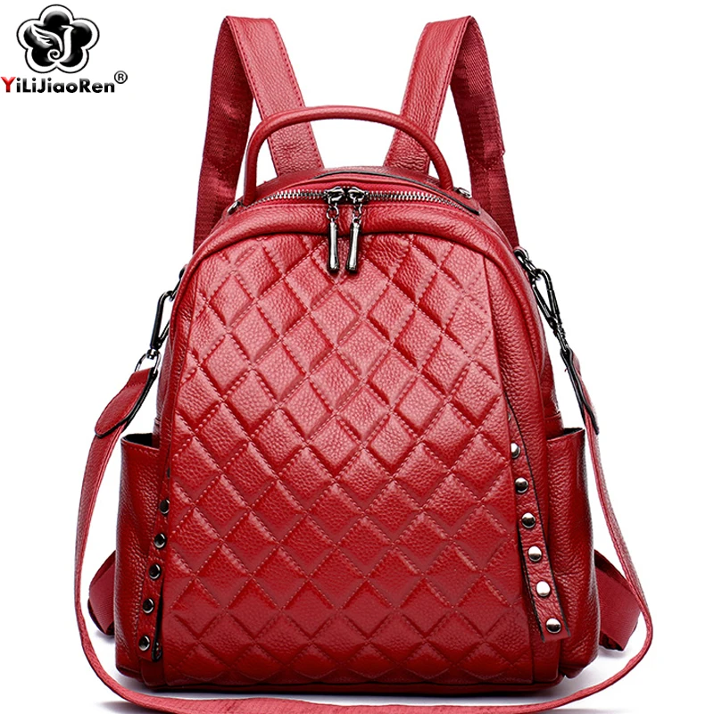 정품 가죽 럭셔리 디자이너 격자 무늬 백팩 십대 소녀용 - Luxury Zipper Bags 리뷰 및 가격