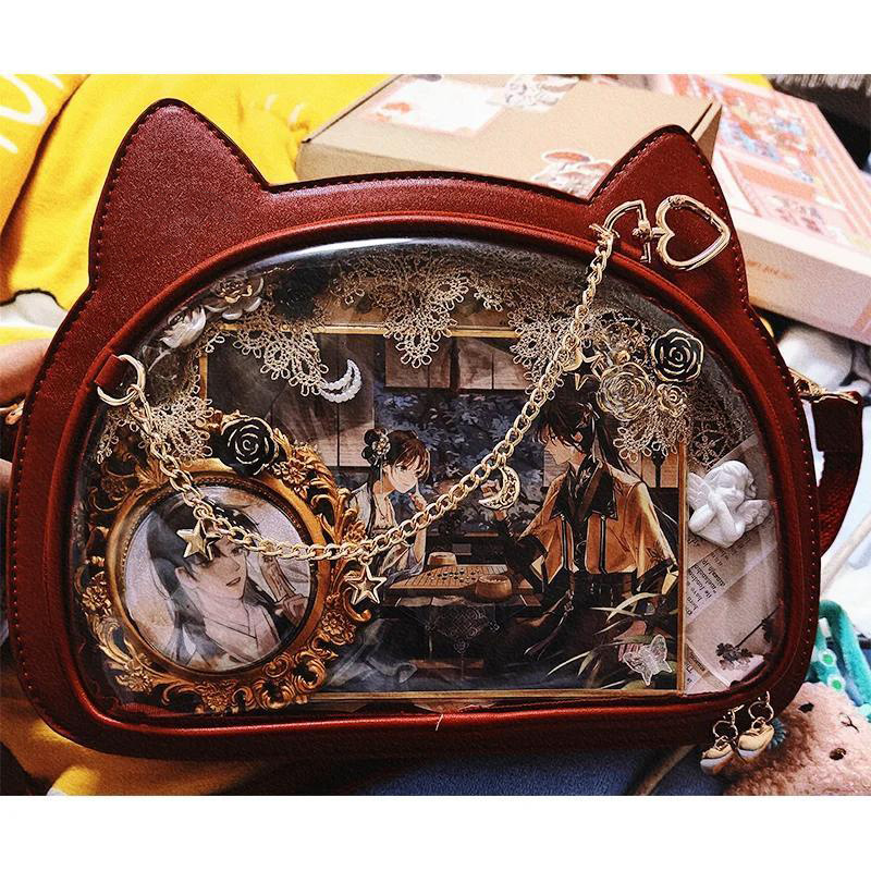 일본 귀여운 고양이 이타백 크로스백 새 고급 PU 가죽 - Luxury Bags In Japan 리뷰 및 가격