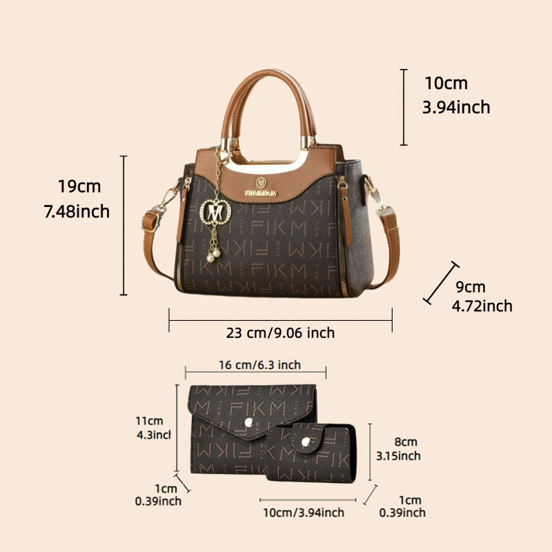 3피스 세트 고급 프린트 레터링 가방, 프리미엄 패셔너 - Luxury Bags & Leather Repair Of Atlanta Photos 리뷰 및 가격