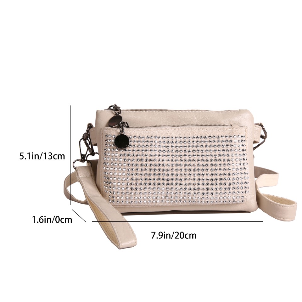 맞춤형 A급 라인스톤 반짝이는 3중 가방 여성용 소프트 - Luxury Bags Levels 리뷰 및 가격