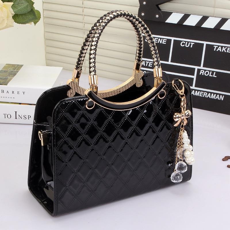 여성용 광택 토트백 에나멜 가죽 탑 핸들 백 패션 우아 - Top Handle Patent Bag 리뷰 및 가격