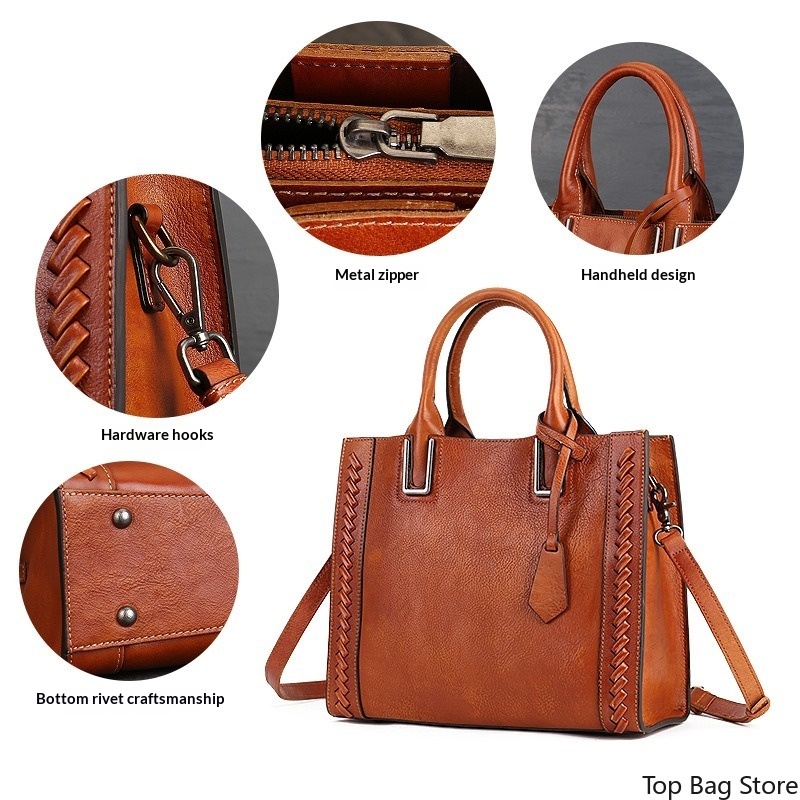빈티지 여성용 데일리 숄더백, 천연 가죽 풀 그레인 가 - Luxury Bags Everyday 리뷰 및 가격