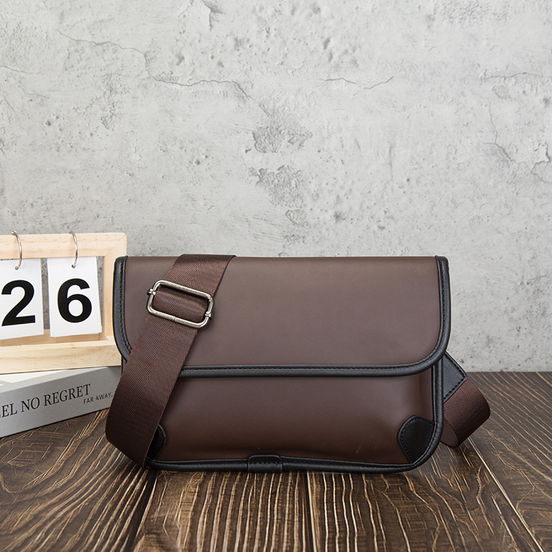 남성용 명품 빈티지 숄더백 PU 가죽 플랩 심플 남성  - Luxury Bags Storage 리뷰 및 가격