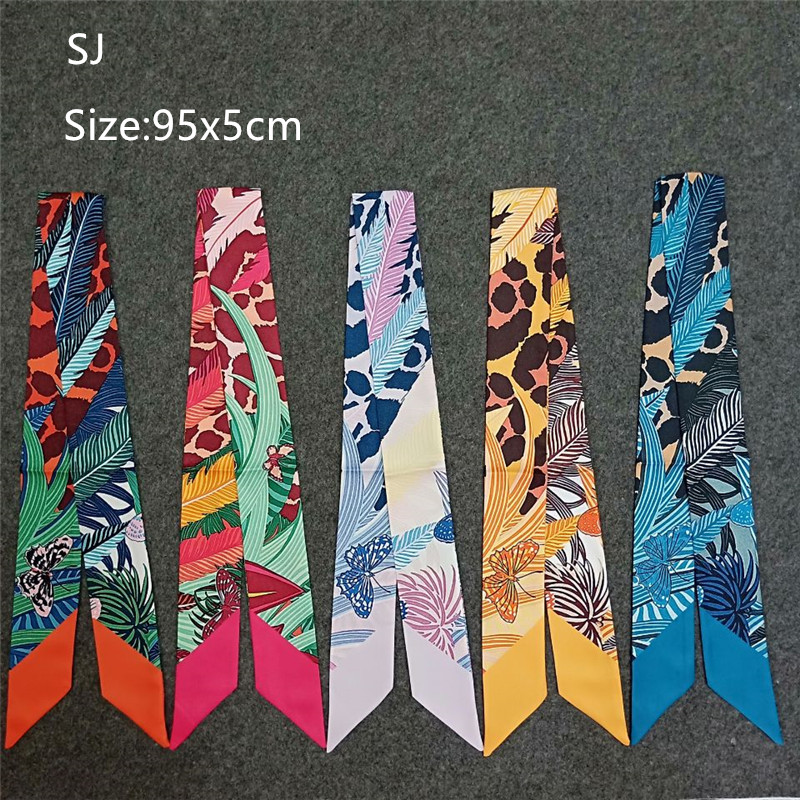 여성용 레오파드 나비 프린트 스키니 스카프, 실크 스카 - Luxury Bags Women Brands 리뷰 및 가격
