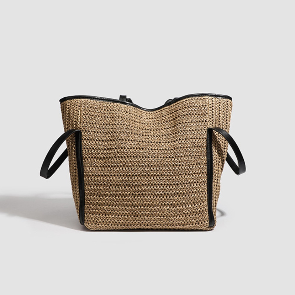 [라이트 럭셔리 밀짚 토트백] 솔리드 컬러 우븐 백 인 - Luxury Bags Must Have 리뷰 및 가격