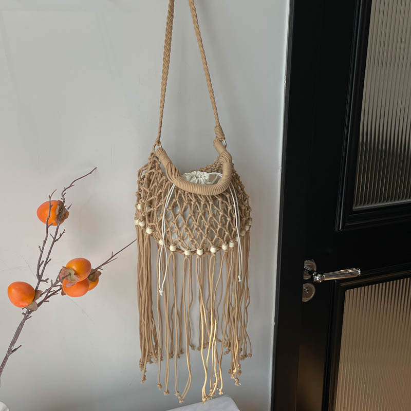여름 라이트 럭셔리 빈티지 펀칭 비치 보헤미안 숄더백  - Luxury Bags In Sale 리뷰 및 가격