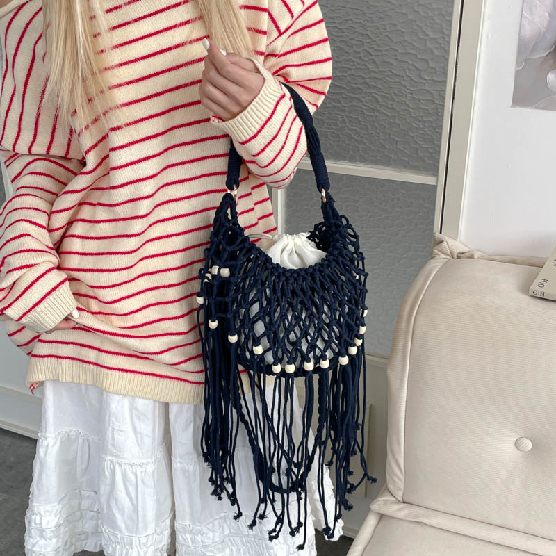 여름 라이트 럭셔리 빈티지 펀칭 비치 보헤미안 숄더백  - Luxury Bags In Sale 리뷰 및 가격