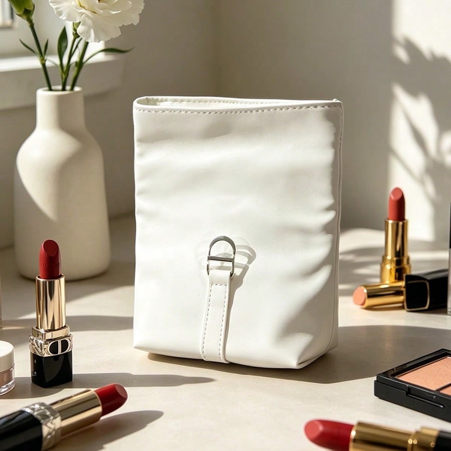 디올의 가방 화이트 화장품 가방 럭셔리 엠보싱 CD 로 - Luxury Bags Dior 리뷰 및 가격