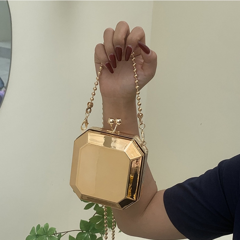 미니 럭셔리 골드 파티 이브닝 클러치 핸드백 여성용,  - Luxury Zipper Bags 리뷰 및 가격