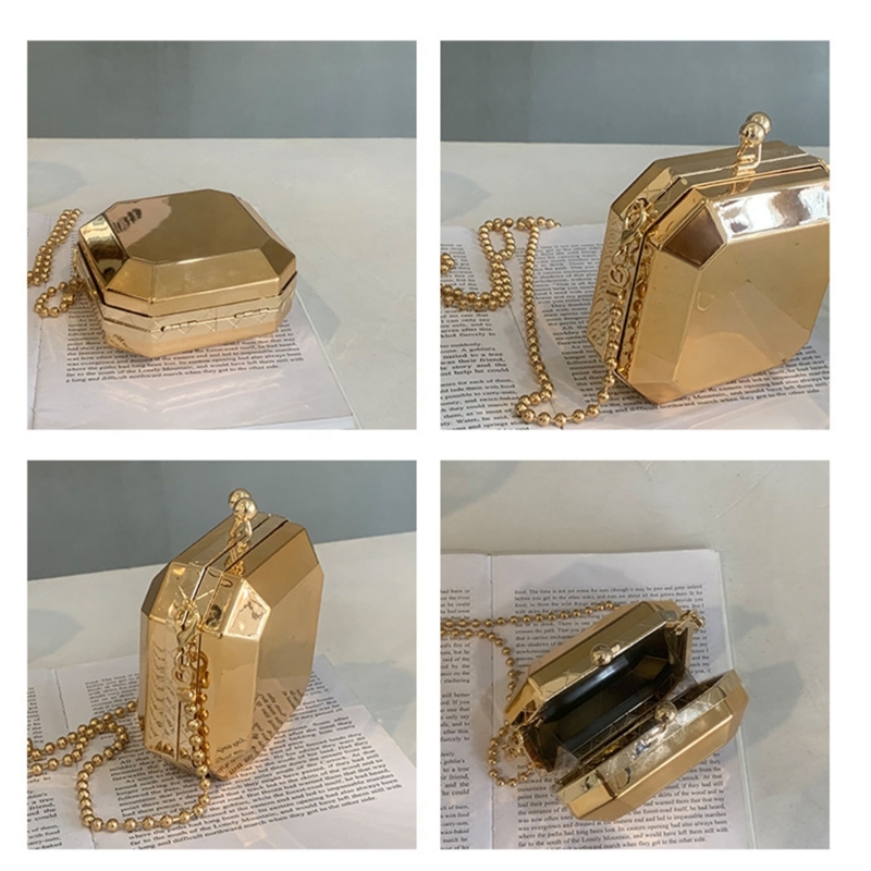 미니 럭셔리 골드 파티 이브닝 클러치 핸드백 여성용,  - Luxury Zipper Bags 리뷰 및 가격