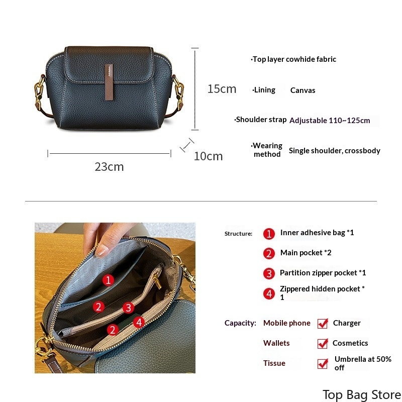 여성용 정품 가죽 크로스백, 풀 그레인 가죽, 조절 가 - Luxury Bags Everyday 리뷰 및 가격