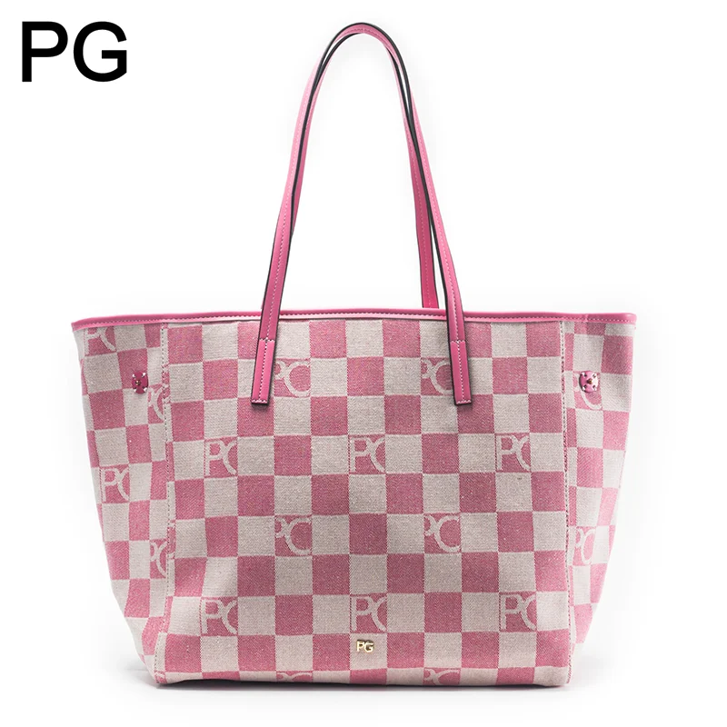 PG 체커보드 모노그램 토트백 여성용 대용량 가죽 트림 - Tote Bag Leather Monogram 리뷰 및 가격
