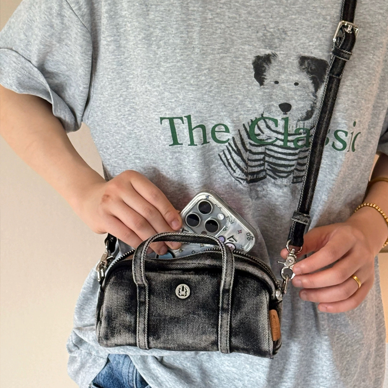 한국식 캐주얼 미니 데님 박스 백 여성용 고급 디자이너 - Luxury Zipper Bags 리뷰 및 가격