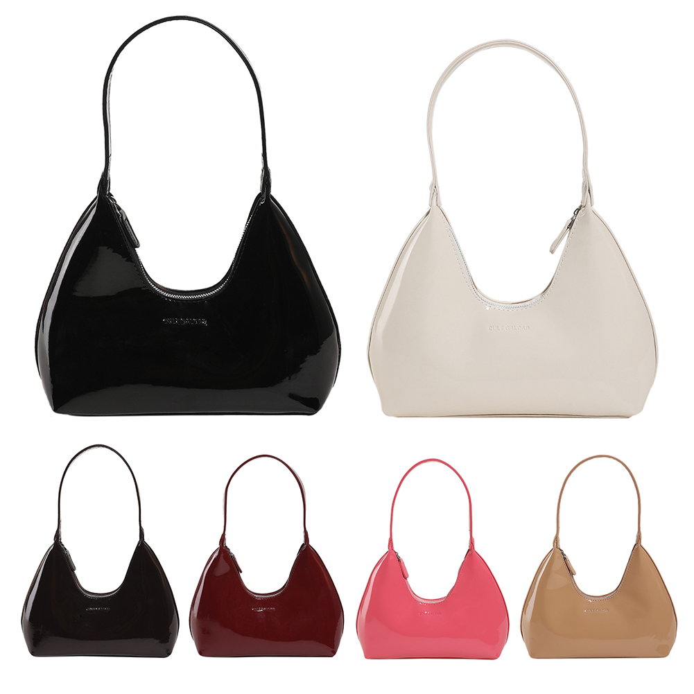 여성용 에나멜 가죽 토트백 다용도 크레센트 백 캐주얼  - Top Handle Patent Bag 리뷰 및 가격