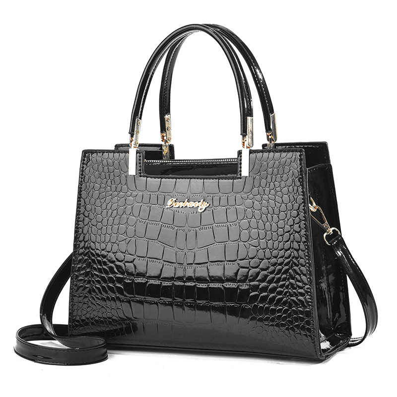악어 엠보싱 토트백, 페이턴트 가죽 솔리드 컬러 탑 핸 - Top Handle Patent Bag 리뷰 및 가격