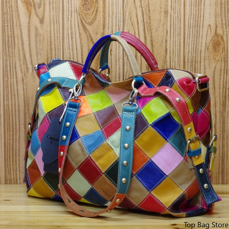 여성용 숄더백, 최고급 가죽, 컬러 블록, 수제 디자이 - Luxury Bags Everyday 리뷰 및 가격