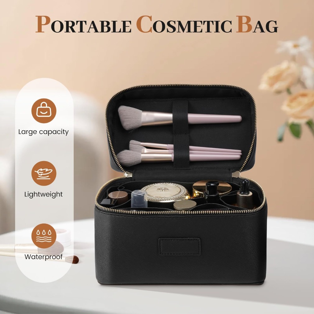 럭셔리 타조 무늬 가죽 화장품 가방 휴대용 화장품 정리 - Luxury Bags Storage 리뷰 및 가격