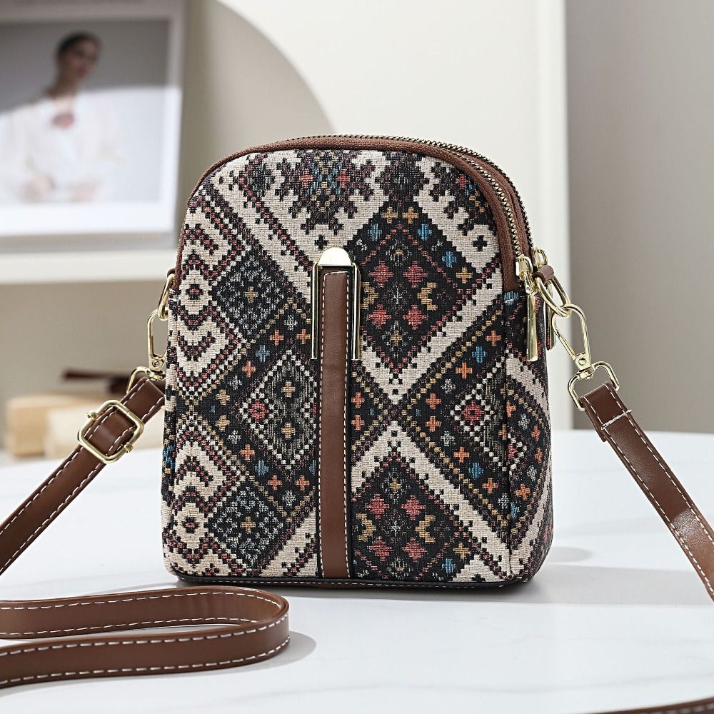 패션 보헤미안 스타일 프린트 폰백 PU 가죽 에스닉 스 - Luxury Bags Storage 리뷰 및 가격