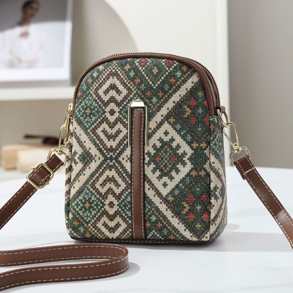 패션 보헤미안 스타일 프린트 폰백 PU 가죽 에스닉 스 - Luxury Bags Storage 리뷰 및 가격
