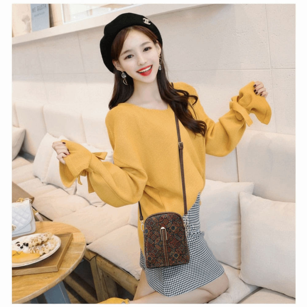 패션 보헤미안 스타일 프린트 폰백 PU 가죽 에스닉 스 - Luxury Bags Storage 리뷰 및 가격