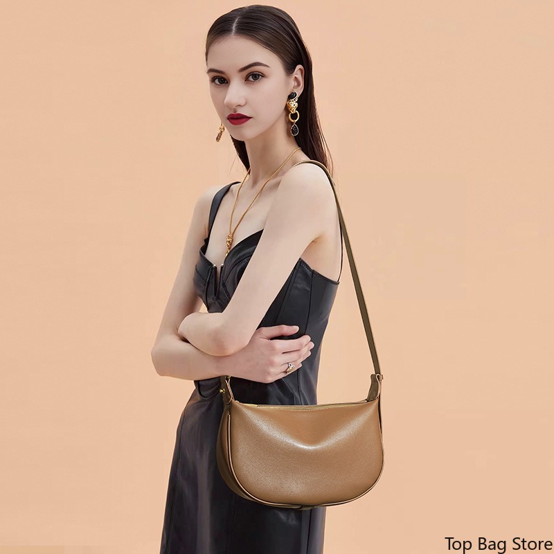 미니멀리스트 크레센트 숄더백 여성용 천연 가죽 소프트  - Luxury Bags Everyday 리뷰 및 가격