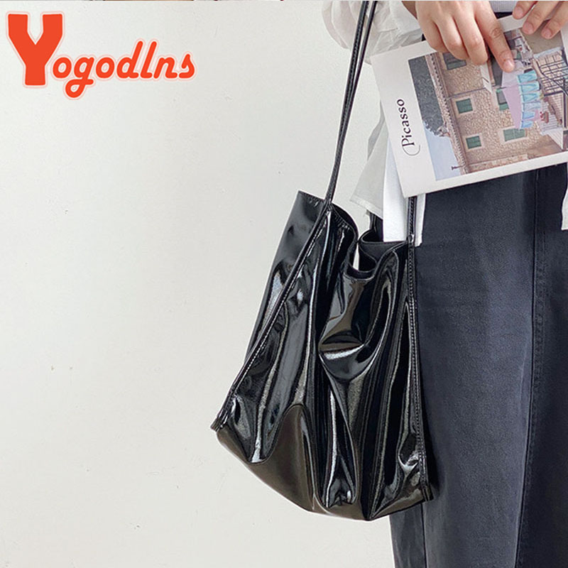 Yogodlns 럭셔리 특허 가죽 토트 백 여성 대용량 - Top Handle Patent Bag 리뷰 및 가격