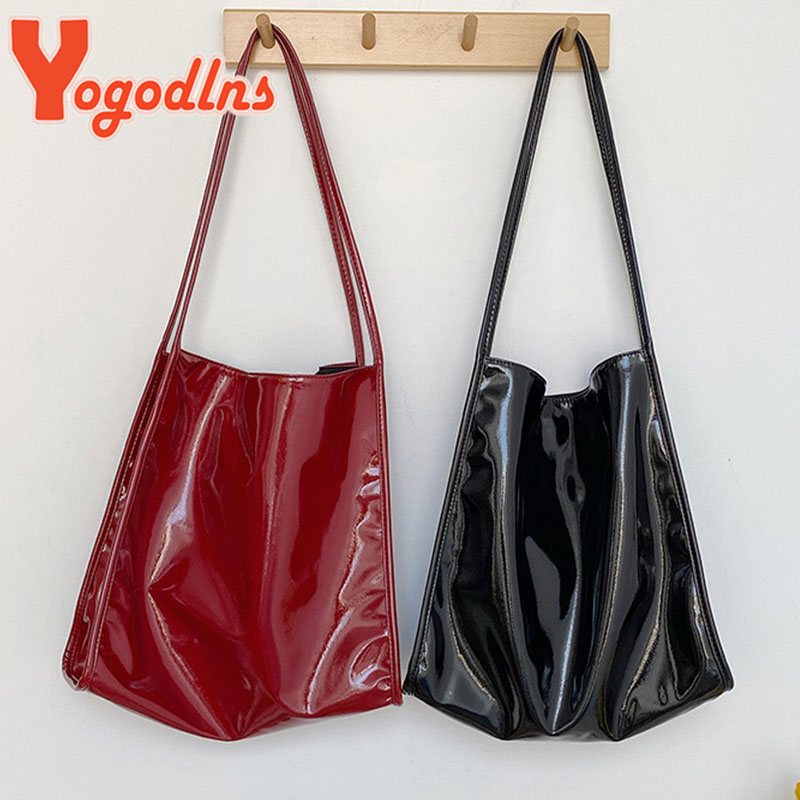 Yogodlns 럭셔리 특허 가죽 토트 백 여성 대용량 - Top Handle Patent Bag 리뷰 및 가격