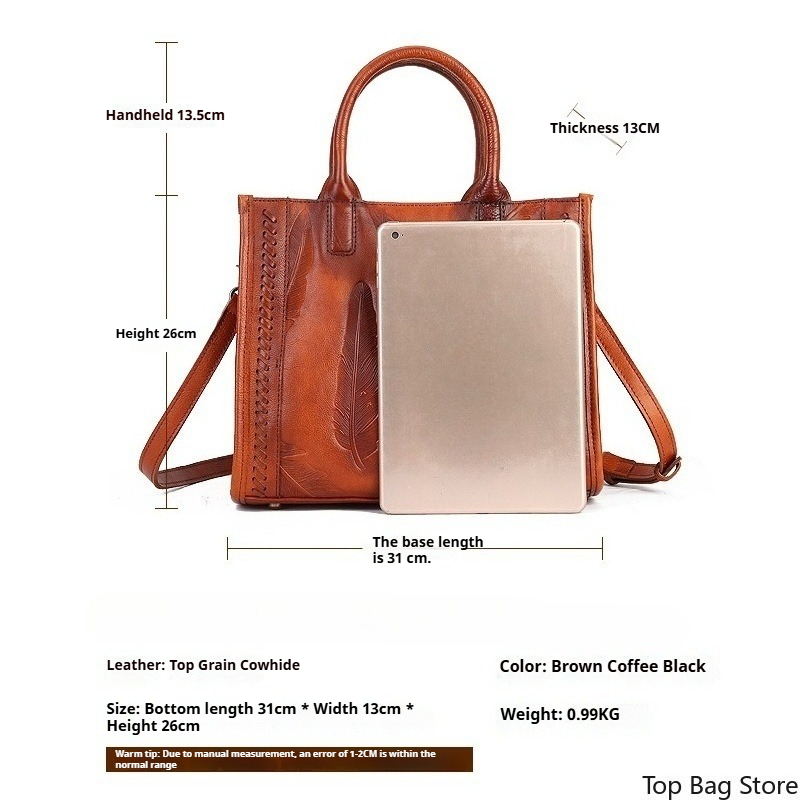 빈티지 미니 숄더백 여성용 탑 그레인 가죽 깃털 무늬  - Luxury Bags Everyday 리뷰 및 가격