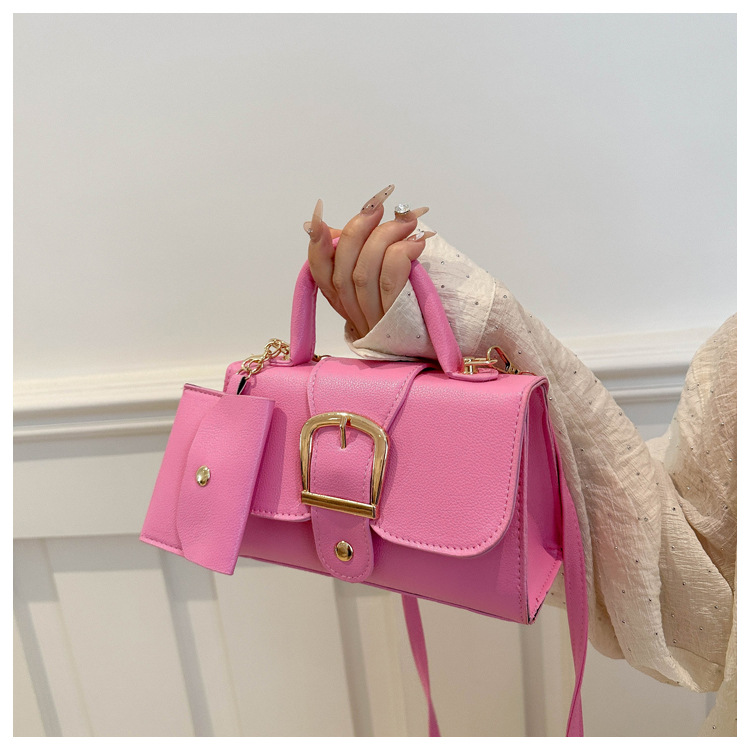 바비 핑크 미니 PU 가죽 핸드백 여성용 메탈 버클 탑 - Top Handle Patent Bag 리뷰 및 가격