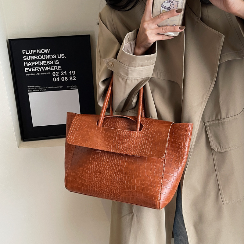 여성용 대용량 핸드백 레트로 통근용 토트백, 스톤 패턴 - Luxury Bags Edit 리뷰 및 가격