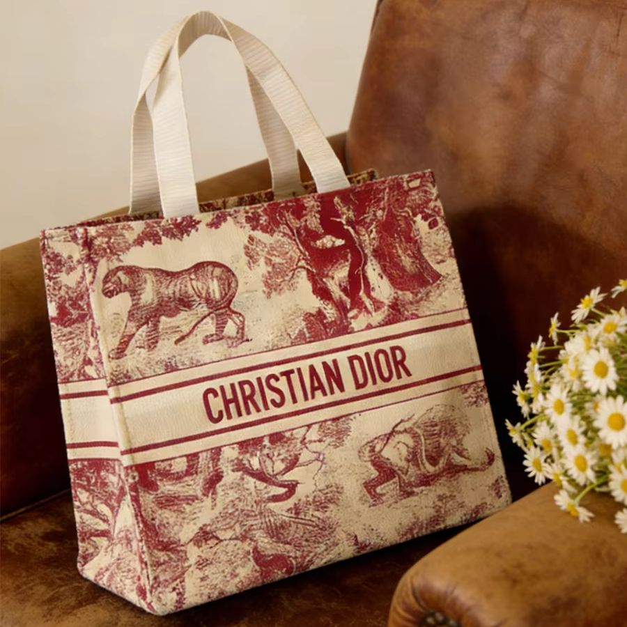 크리스찬 디올 디올의 가방 레드 애니멀 프린트 캔버스  - Luxury Bags Dior 리뷰 및 가격