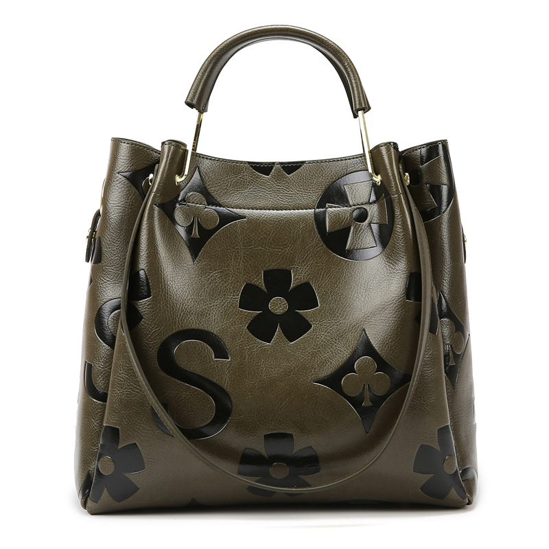 여성용 엠보싱 모노그램 핸드백, 탑 핸들과 탈부착 가능 - Tote Bag Leather Monogram 리뷰 및 가격