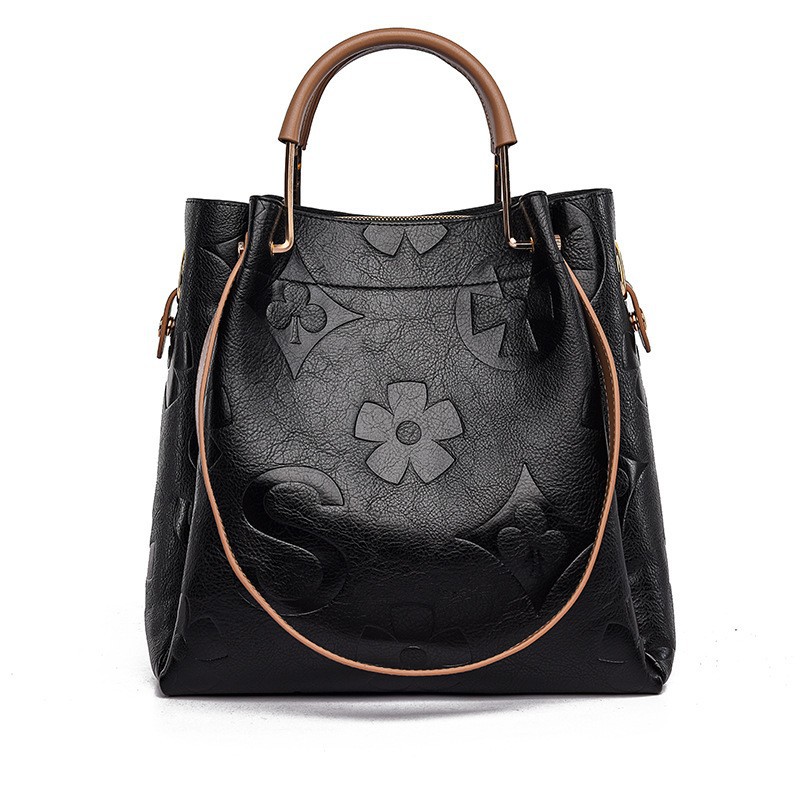 여성용 엠보싱 모노그램 핸드백, 탑 핸들과 탈부착 가능 - Tote Bag Leather Monogram 리뷰 및 가격